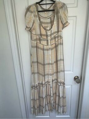 NWOT retail $129 size XS #FREEPEOPLE #RECLECTIC Sally Plaid Maxi Dress